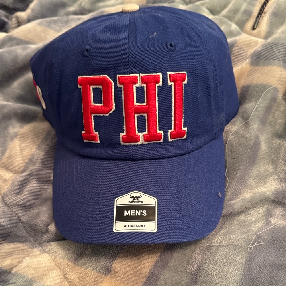 Fanatics Blue Cap with Red PHI Embroidery 76ers new
